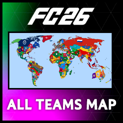 FC 26 All TEAMS Map (663 Teams) [Photoshop File]